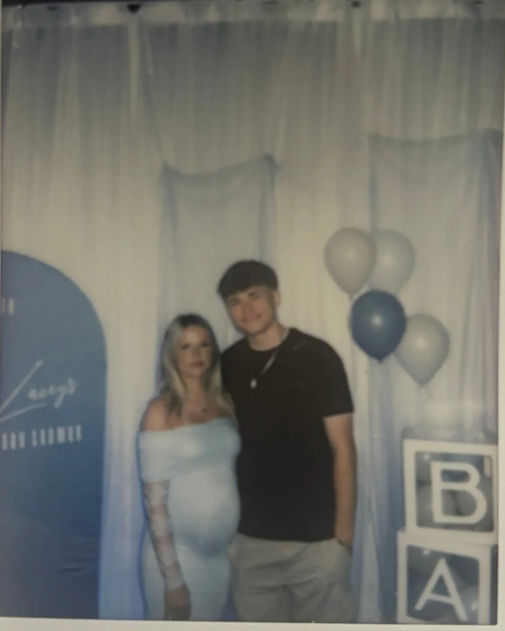 Finn Fones in a polaroid photograph